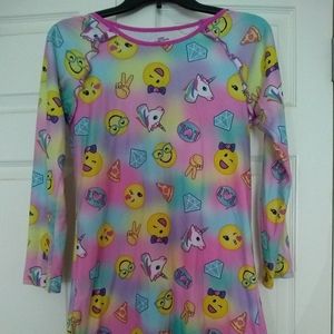 pastel rainbow emoji nightgown